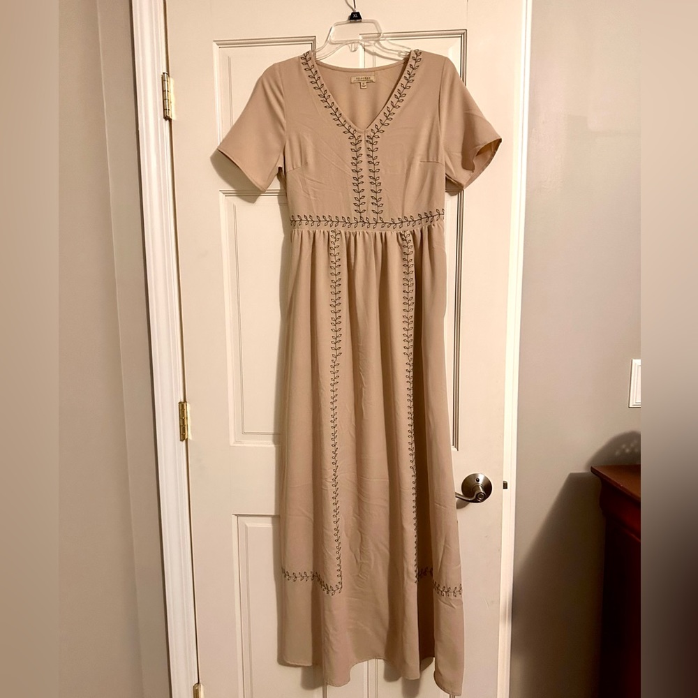Tan maxi dress